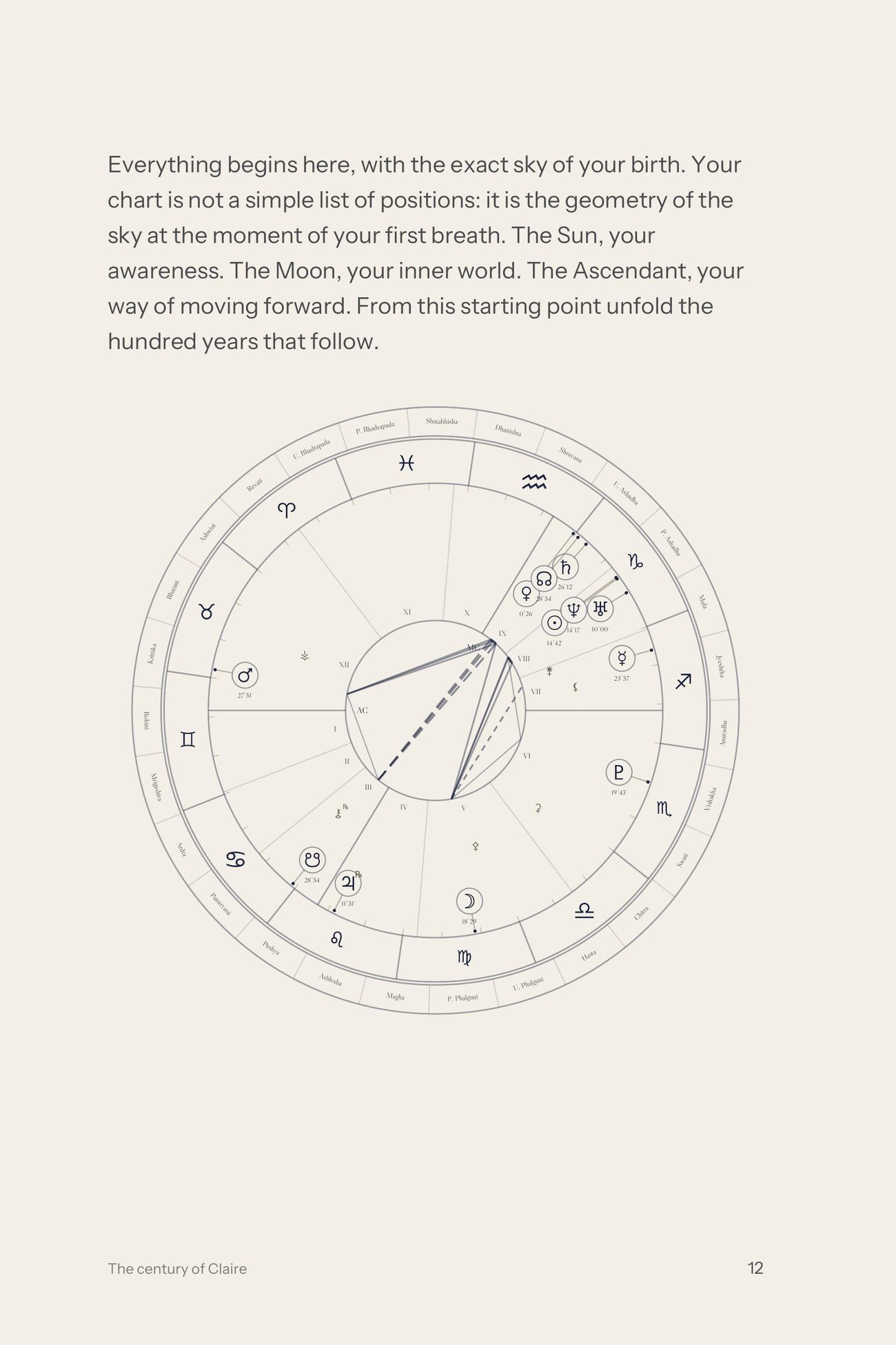 A real page from inside the book The Century