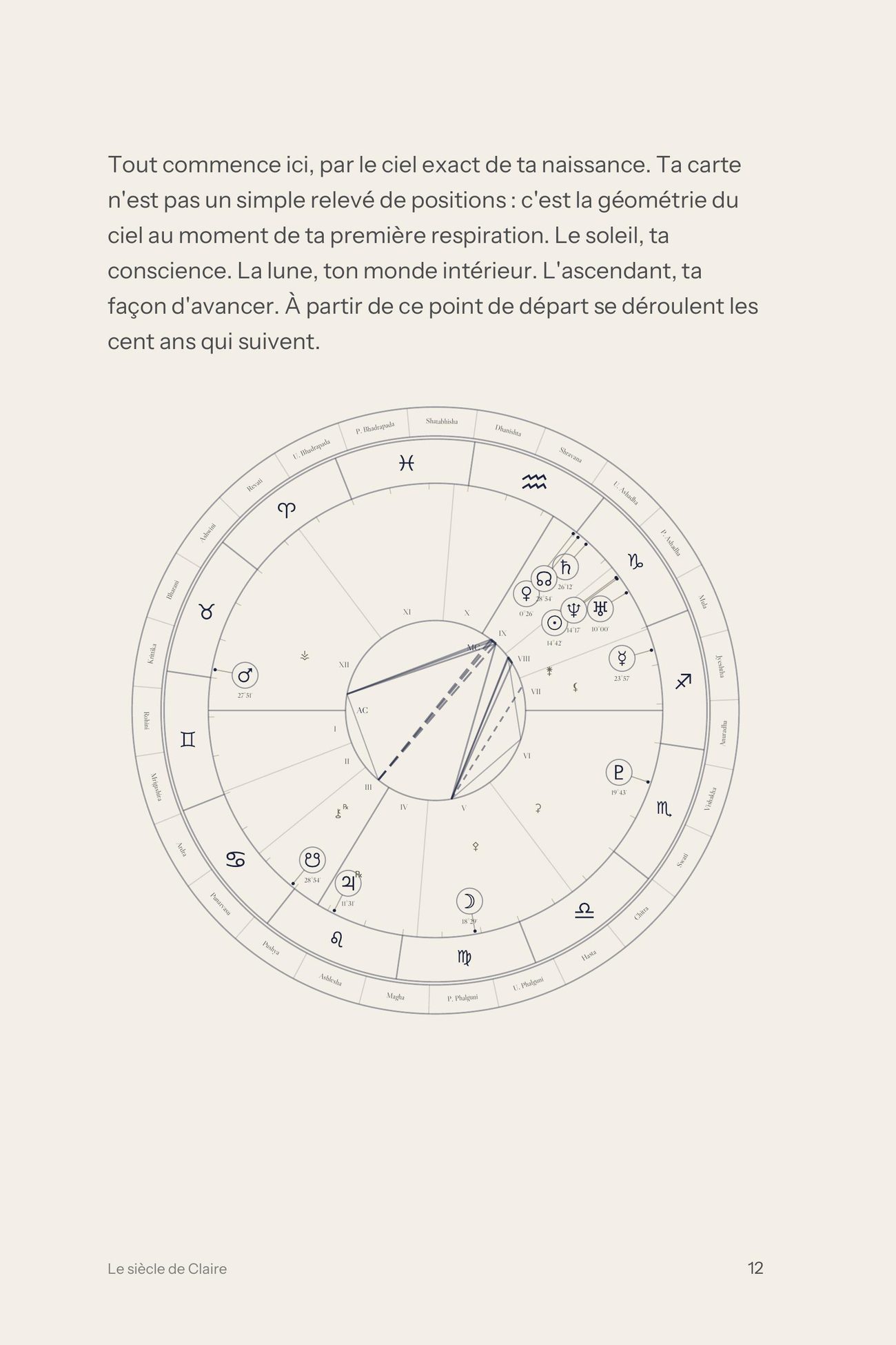 Une page réelle de l'intérieur du livre Le siècle